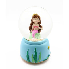 Ready Stock Amazthing Blue Mermaid Snow Globe | Crystal Ball Music Box 美人鱼水晶球音乐盒