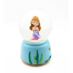 Ready Stock Amazthing Blue Mermaid Snow Globe | Crystal Ball Music Box 美人鱼水晶球音乐盒