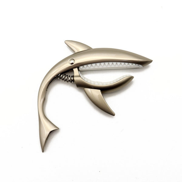 Ready Stock Amazthing Zinc Alloy Shark Shaped Capo | Quick Change Capo for Acoustic, Classical Guitar, Bass, Ukulele